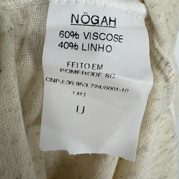 Nogah Chakras Kimono Top O/S Natural Ivory Linen Blend NEW Art to wear - Picture 4 of 12